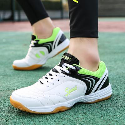 Dames Antislip Badmintonschoenen PU Leer Heren Crosstraining Sneakers Elastische Casual Sportschoenen Buitenschoenen