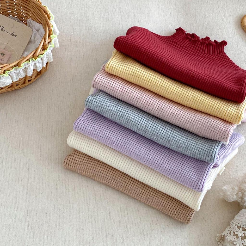 2025 Winter Mädchen Dick Gestrickter Pullover - Einfacher, Modischer Einfarbiger Pullover für Babys und Kinder