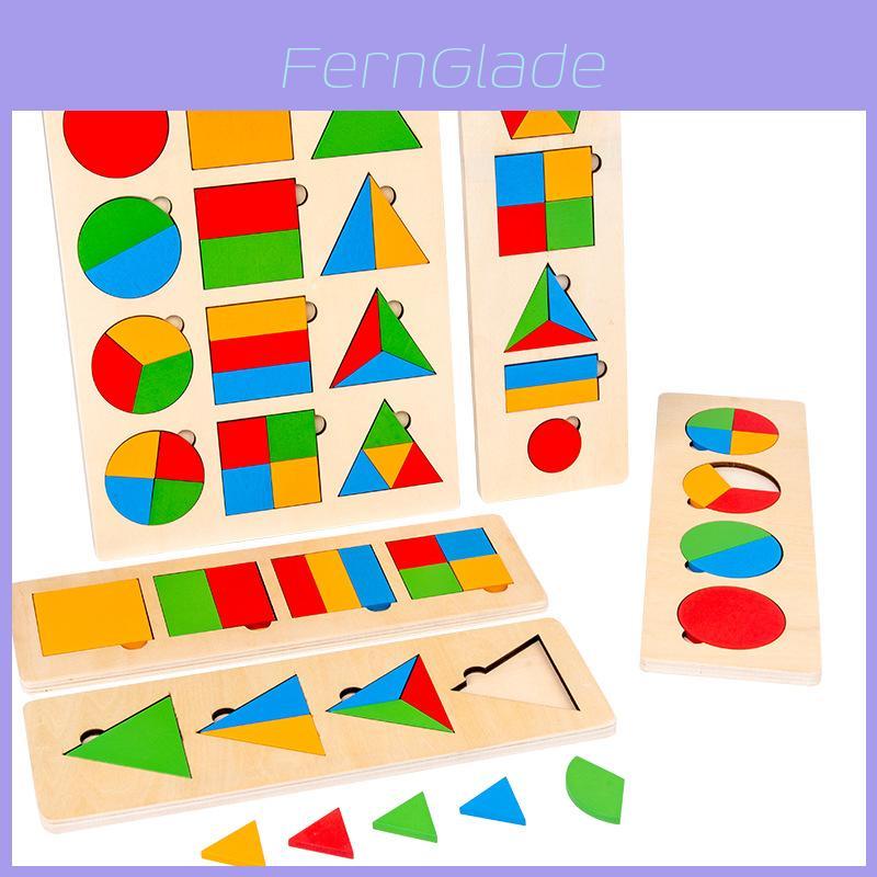 Wooden Geometric Shape Puzzle For Toddlers Educational Toy For Early Learning