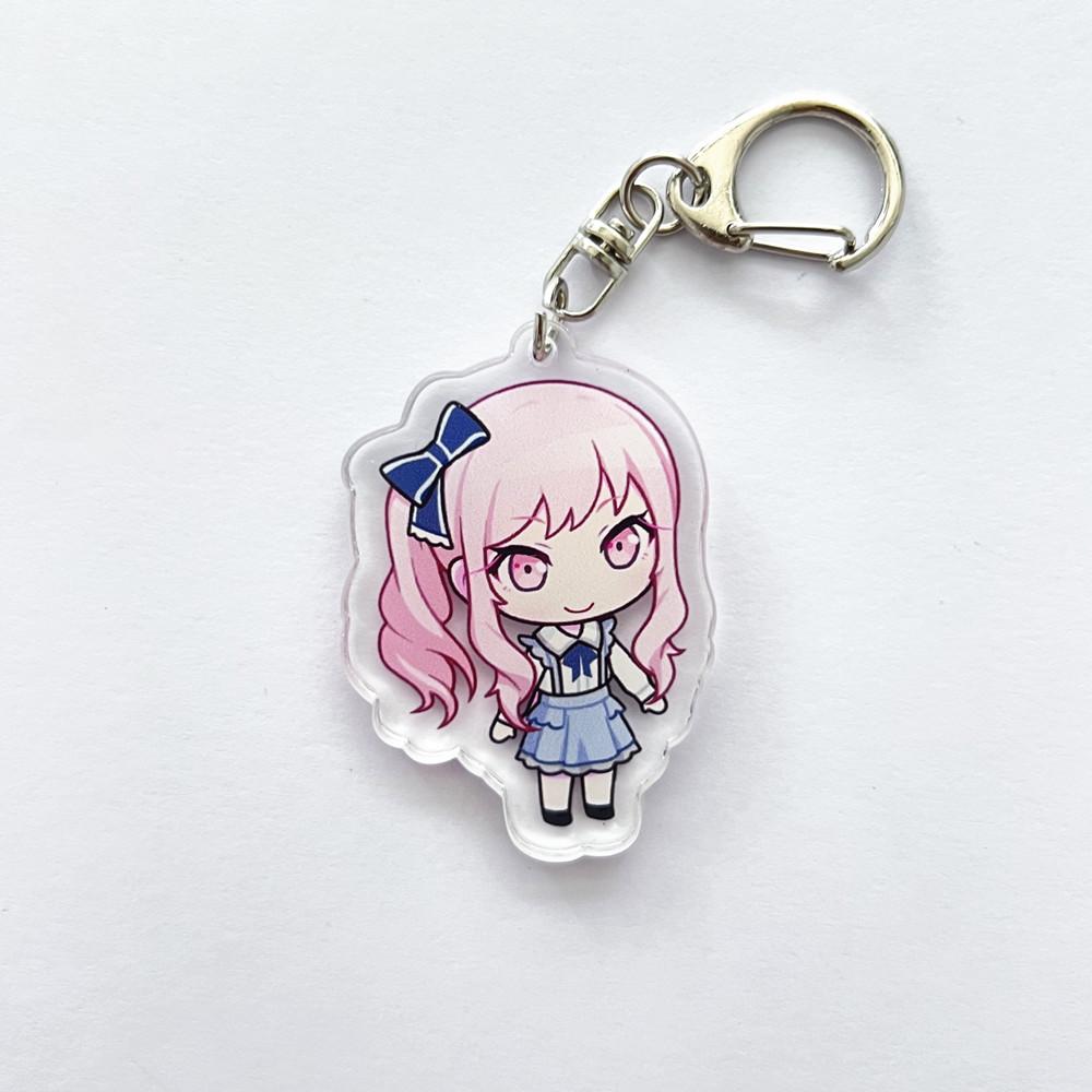 Anime PJSK Project Sekai Colorful Stage Character SD Cosplay Keychain Bag Pendant Acrylic Keyrings Key Chain Ornament Decoration