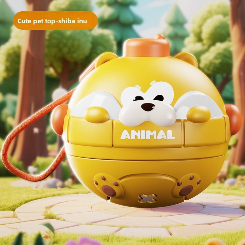 Cartoon Hamster Elefant Kaninchen Kreisel mit Druck- und Kollisionsfunktionen für interaktives Eltern-Kind-Spiel