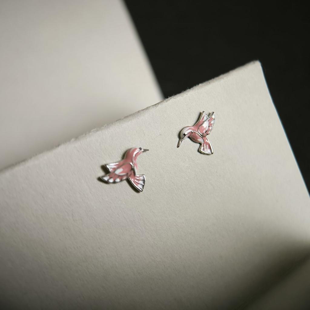 Silver Earrings with Enamel (60002247)