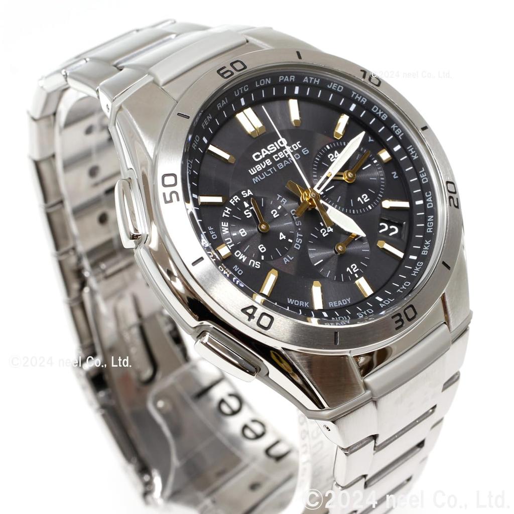Casio Wave Ceptor WVQ-M410DE-1A3JF Herren Silber Solar Funkuhr (Offizielles japanisches Produkt)