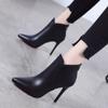 Female Short Shoes Comfortable Large Size Warm Pointed Toe Women's Ankle Boots On Promotion Winter 2024 Pu Spring Offer Booties