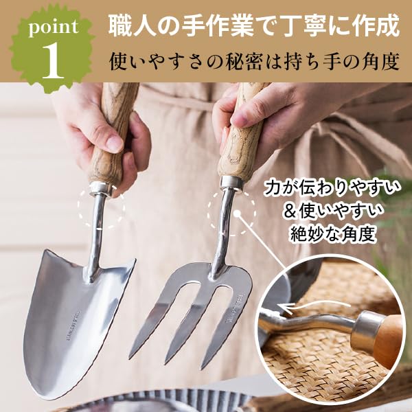 3dílná sada zahradního nářadí – Lopatka, lopatka a sázecí lopatka Odolné zahradní nářadí z nerezové oceli s ergonomickou rukojetí pro sázení a péči o půdu