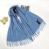 Scarf for Women Autumn and Winter Warm Thickened Wool Imitation Cashmere Scarf Winter All Match Men's Shawl Solid Color Scarf