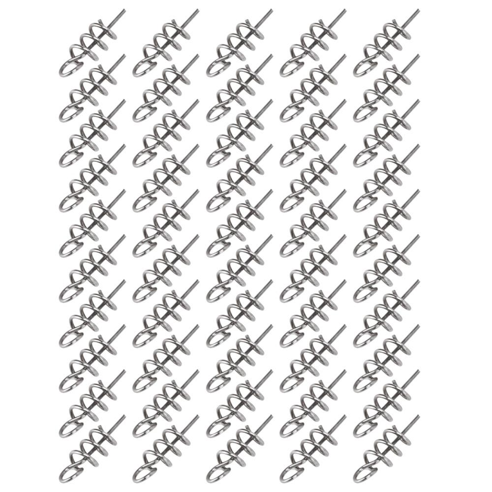 200PCS Stainless Steel Fishing Twist Lock Pins Fishing Bait Spring Lock For Bass Trout Walleye