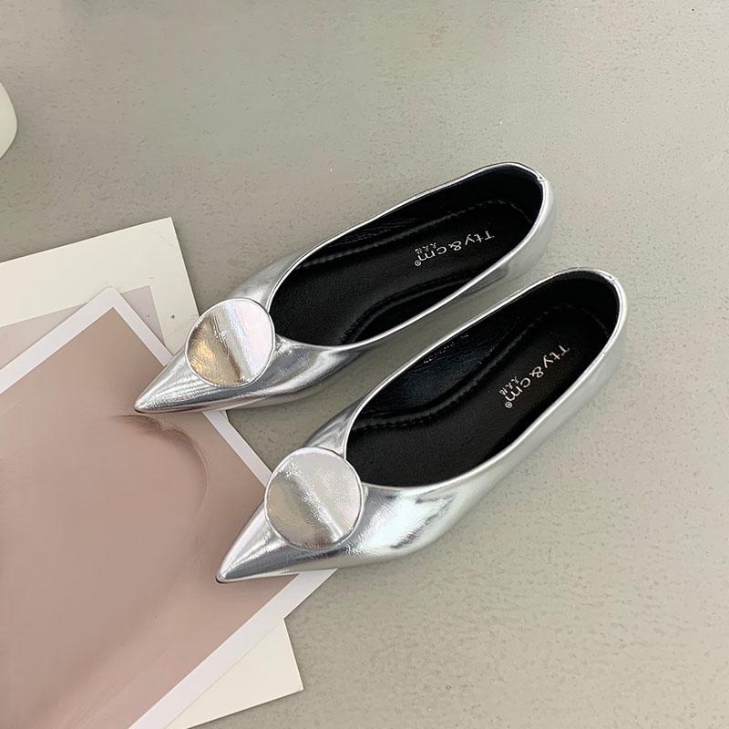 Fashion Fashion Pointed Toe Ladies Flats Slip On Shoes New In 2025 Spring Summer Footwear Shallow Women Flats With Shoes Female Slides