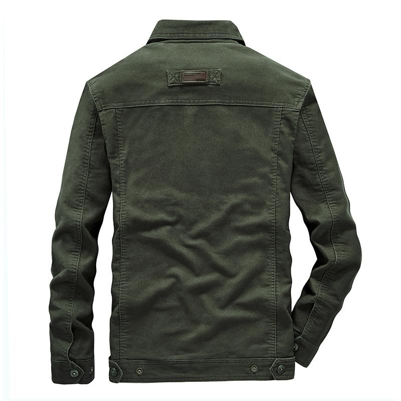 Giacca militare primaverile e autunnale da uomo, in puro cotone