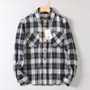 Soft Texture Foreign Trade Export Unisex Shirts, Spring and Autumn Vintage Loose Versatile Plaid Long-Sleeve Shirts