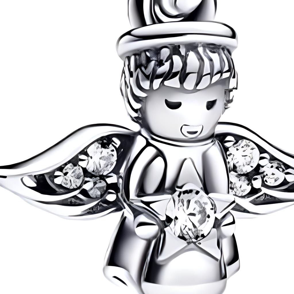 Pandora Shining Angel Crystal Pendant Women pendant Silver 793598C01