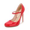 New 12cm Round-Toe Wristband High Heels Daily White-Collar Drag And Catwalk Fashion Elegant Fashionable Buckle Women's Shoes