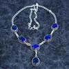 Blue Triplet Opal Gemstone 925 Sterling Silver Jewelry Necklace 18" M-3184