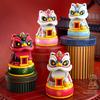 Maskottchen Ornament Chinesischer Stil Glücklicher Tanzender Löwe Modell Solarbetrieben Heimdekoration Feiertagsgeschenke Bringen Reichtum Glück