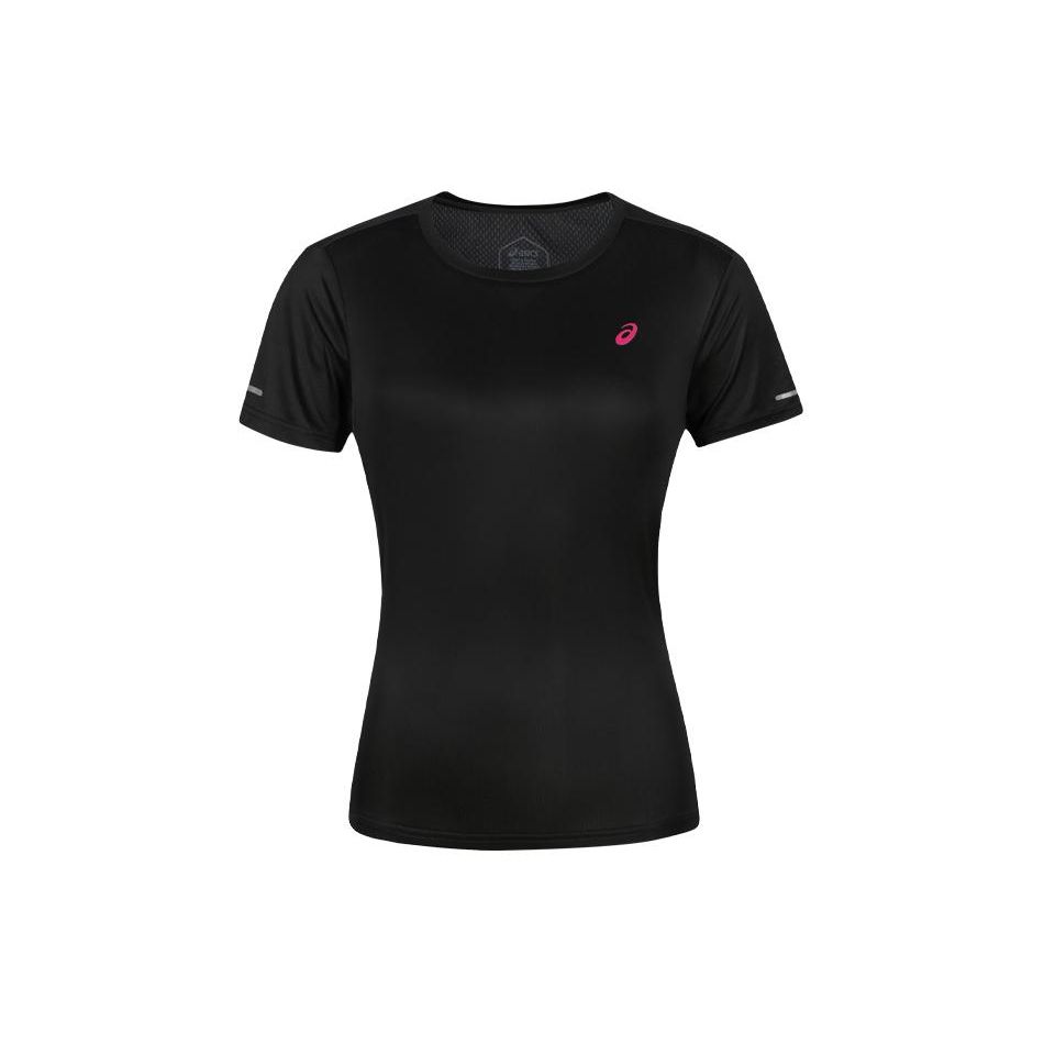 Asics Lite-Show Round Neck Pullover Breathable Comfortable Casual Sports Short Sleeve T-Shirt Women T-Shirts Black 2012C768-001