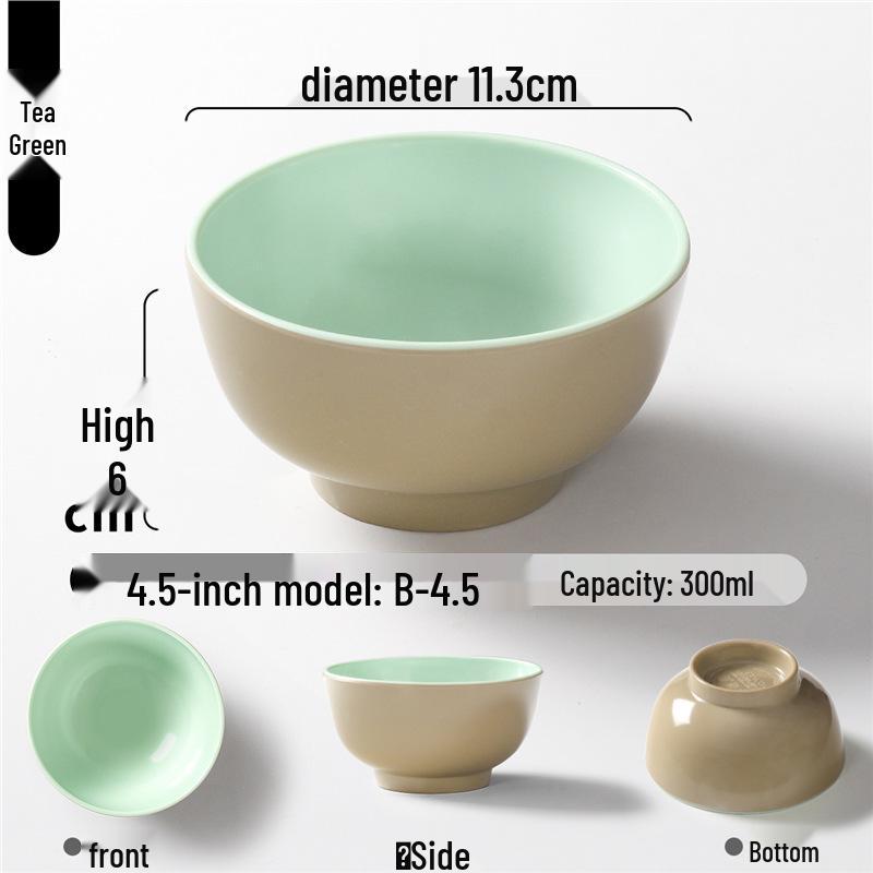 Zweifarbige Melamin-Tischware: Kleines Schalen- und Schalenset für Buffet und Grill-Dipsaucen.