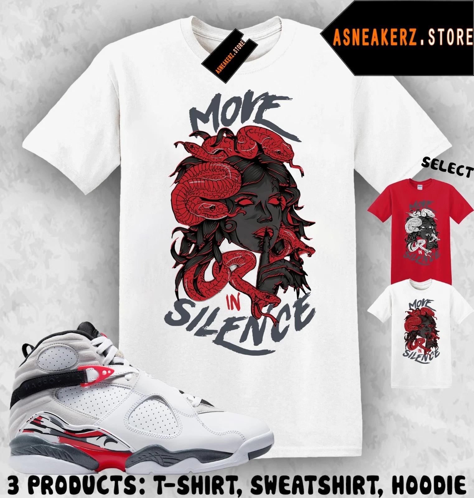 

Shirt To Match AJ 8 Bugs Bunny 2025 Sneaker Matching Tee Move In Silence T-Shirt S