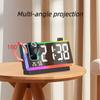 Large Screen Digital Alarm Clock Colorful LED Projection Desk Clock  Home Decor