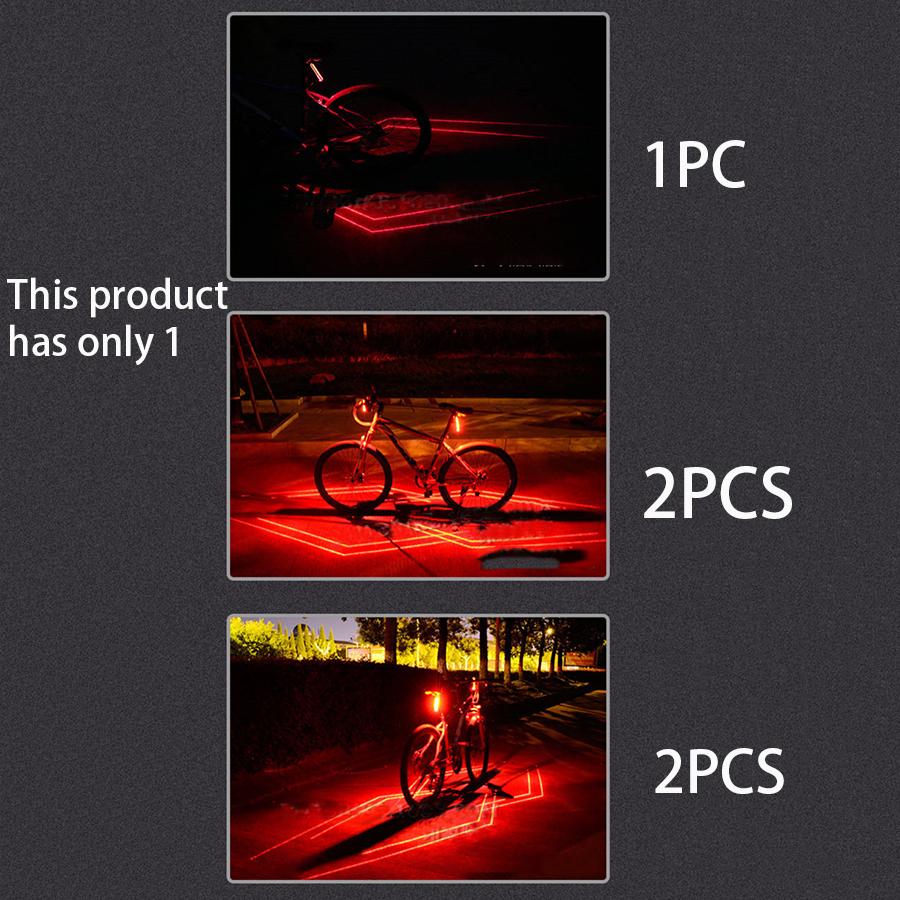 LED & Leser Bicycle Light IPX-5 Waterproof Rate USB Rechargeable Rear Tail Lamp