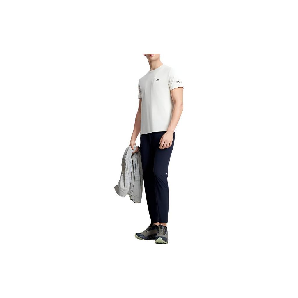 Fila Outdoor Lightweight Round Neck Short Sleeve T-Shirt Men Tops Light-Pink Gray A11M337103FIV