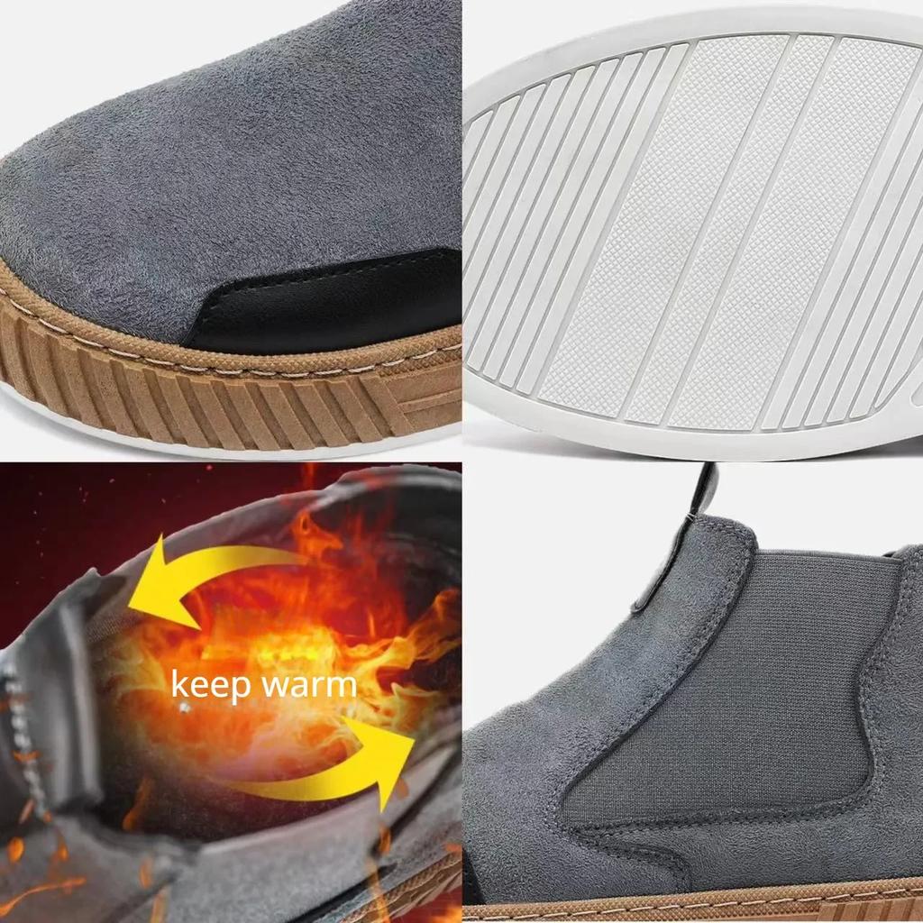 Men's Casual Boots Fashion Platform Sneakers Winter Cotton Shoes for Men Soft Sole Ankle Boots Outdoor Men's Athletic Shoes 2025