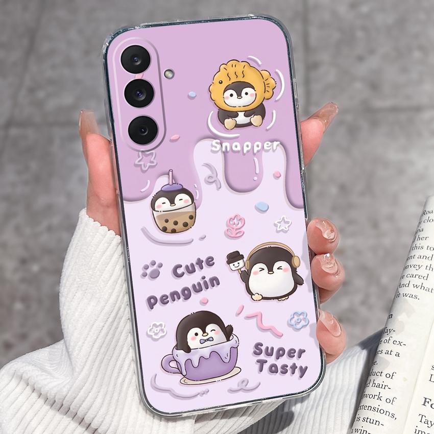 Cover Trasparenti per Telefono Per Samsung M36 M35 M34 M33 M32 M31 M30 M80s M60s M62 M56 M54 M53 M51 Modello Rana Felice Custodia Protettiva Morbida in TPU Per Guscio Samsung