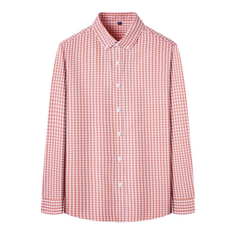 Zhuangji Men's Plaid Long Sleeve Shirt
