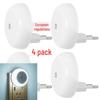 4-Pack EU Plug Light-Controlled Night Lights for Bedroom, Living Room, and Bathroom
