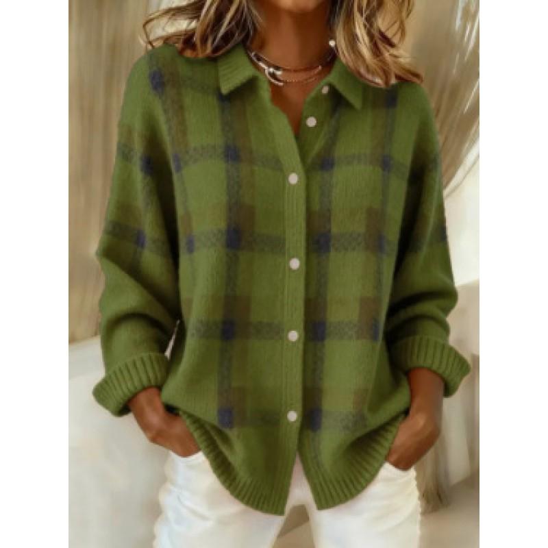 Womens Oversized V-Neck Knit Cardigan Sweater Soft Casual Long Sleeve Loose Fit Wear