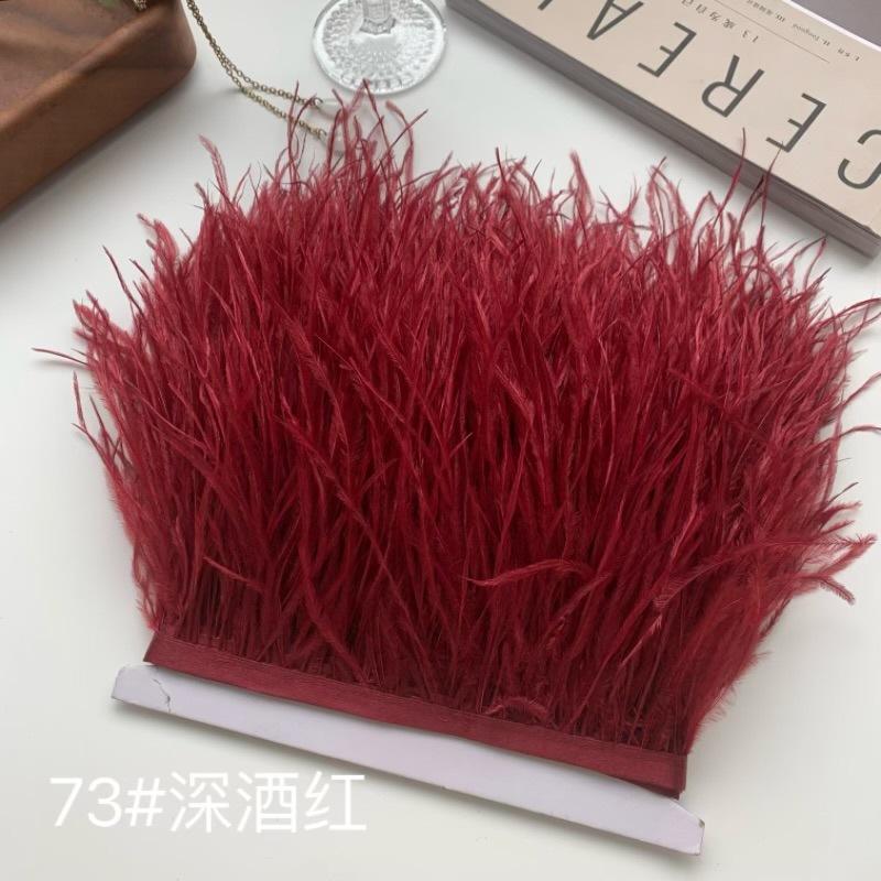 Ostrich Hair Cloth Edge 10-15Cm Clothing Accessories Diy Skirt Decoration Dress Neckline Cuffs Feathers