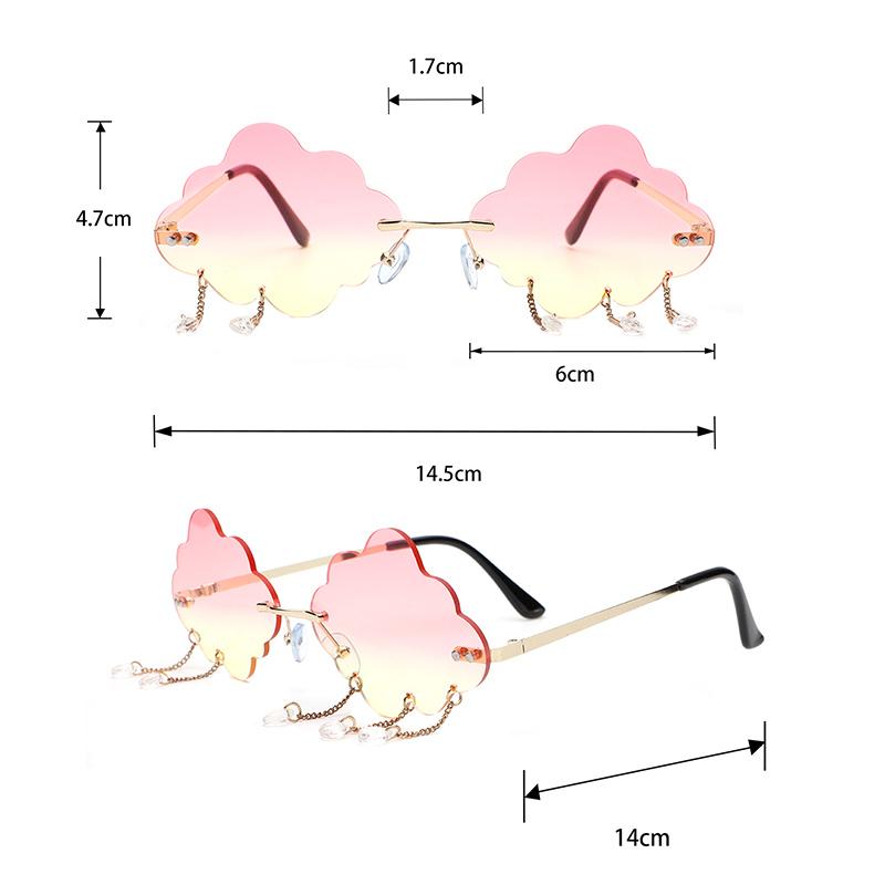 Cheap Fashion Trend Cloud pearl Irregular Sunglasses Prom Party