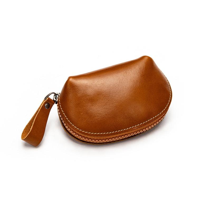 Cute Mini Leather Small Coin Purse High-end Sense First Layer Cowhide Coin Storage Bag Pendant Key Card Case