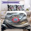 Set Lenzuola 3 Pezzi con Stampa Modello Bayern Monaco Morbido Delicato sulla Pelle Lavabile Copripiumino e Federe Set Tutte le Stagioni Camera da Letto