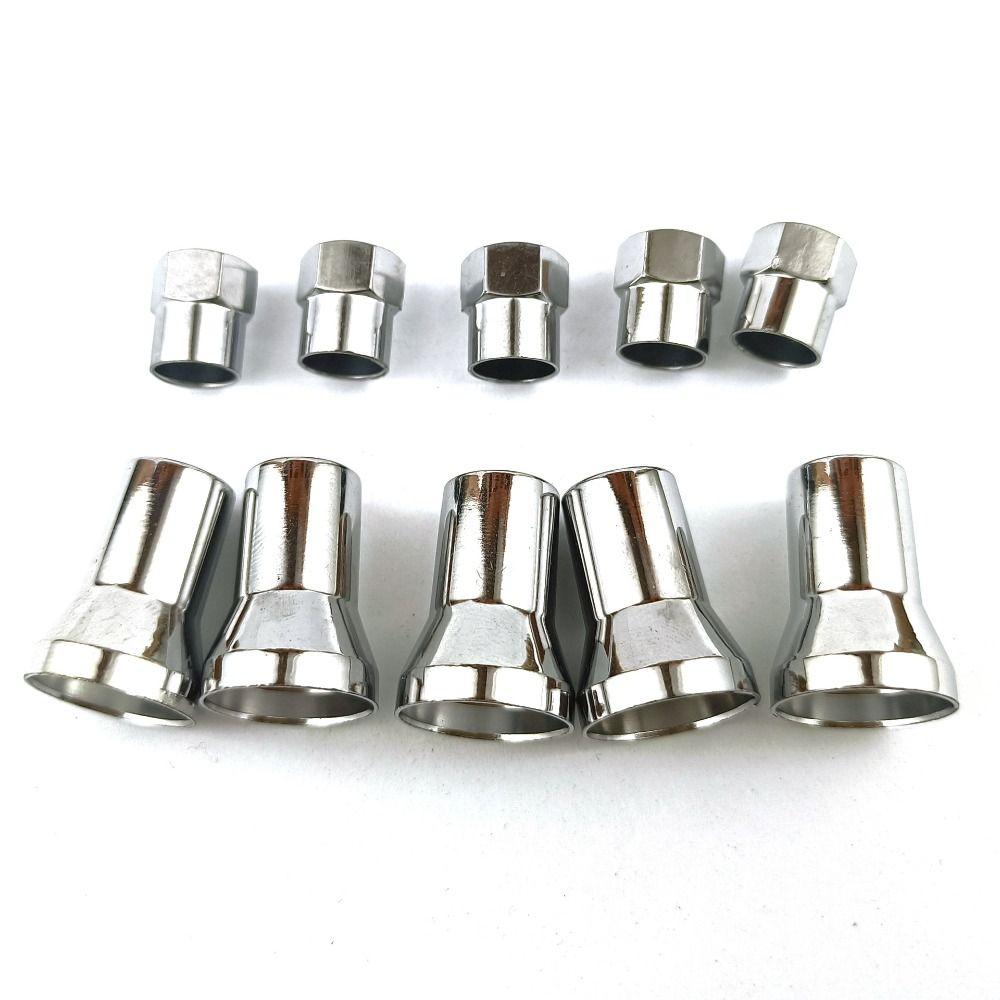 10pcs Auto Accessories Chrome Tyre Valve Stem TR413/TR414 Left Right Front Rear Tire Valve Sleeve Covers Valve Stems 1