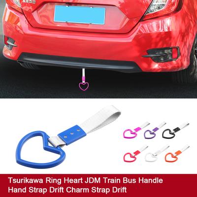 New Ring Heart JDM Train Bus Handle Hand Strap Drift Charm Strap Drift Warning Ring for Car Rear Bumper Supplies
