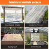 Heavy-Duty Clear Waterproof Canopy Tarp with Grommets  for Garden, Patio, Plant Greenhouse, Camping, Chicken Coop