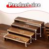 Wooden Display Riser Stand Perfume and Cologne Organizer 4 Tier Shelf for Figures Dolls