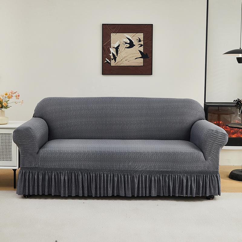 Sofa Slipcover Couch Cover With Skirt Durable Washable High Elastic Stretchable Easy Fit Universal Furniture Protector