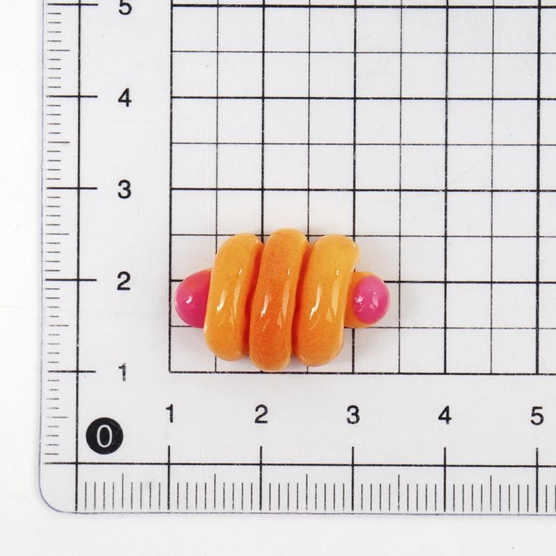 10/100Pcs 3D Mini Kawaii Resin Cake Bread Parts Dollhouse Miniature Figures Scrapbook Supplies Flatback Pendant Accessories