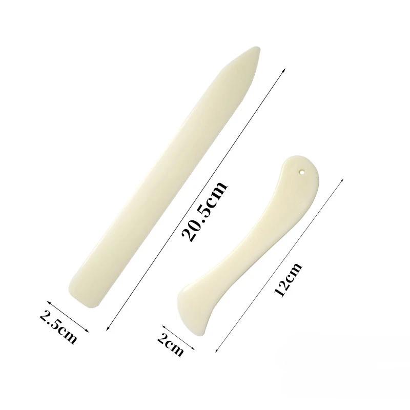 1/2 SET Leather Working Tool Bone Folder For Leather Craft Scoring Folding Creasing Edges Paper Plastic Handmade Origami Knife