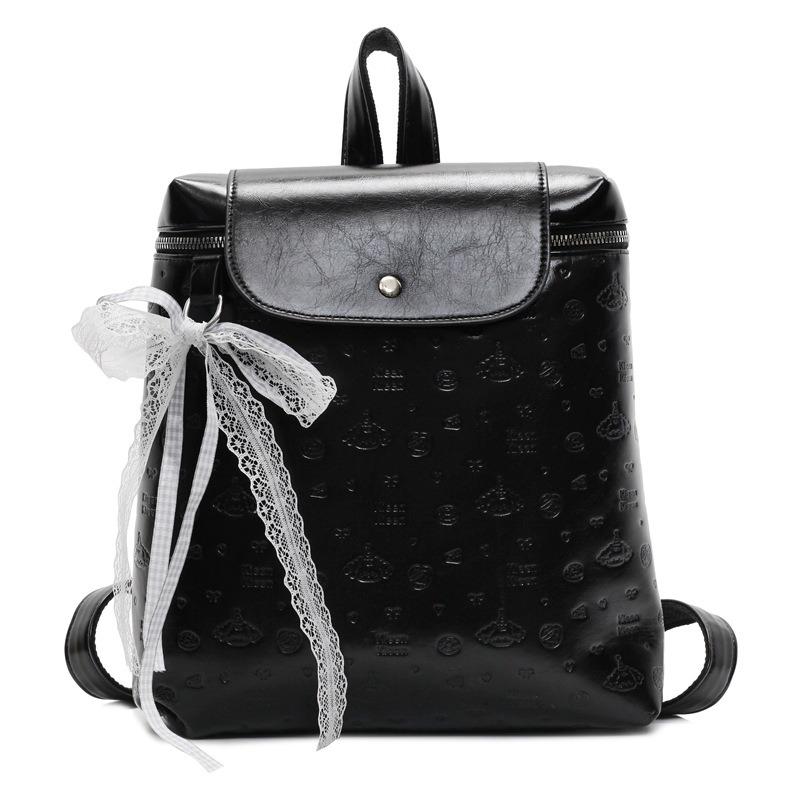 Niche design sweet embossed portable tote bag women's fashion large capacity college backpack