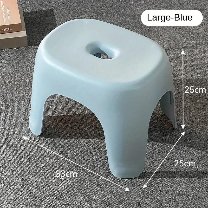 Plastic Small Stool Stackable Thick Stool Household Plastic Multifunctional Portable Bathroom Stool