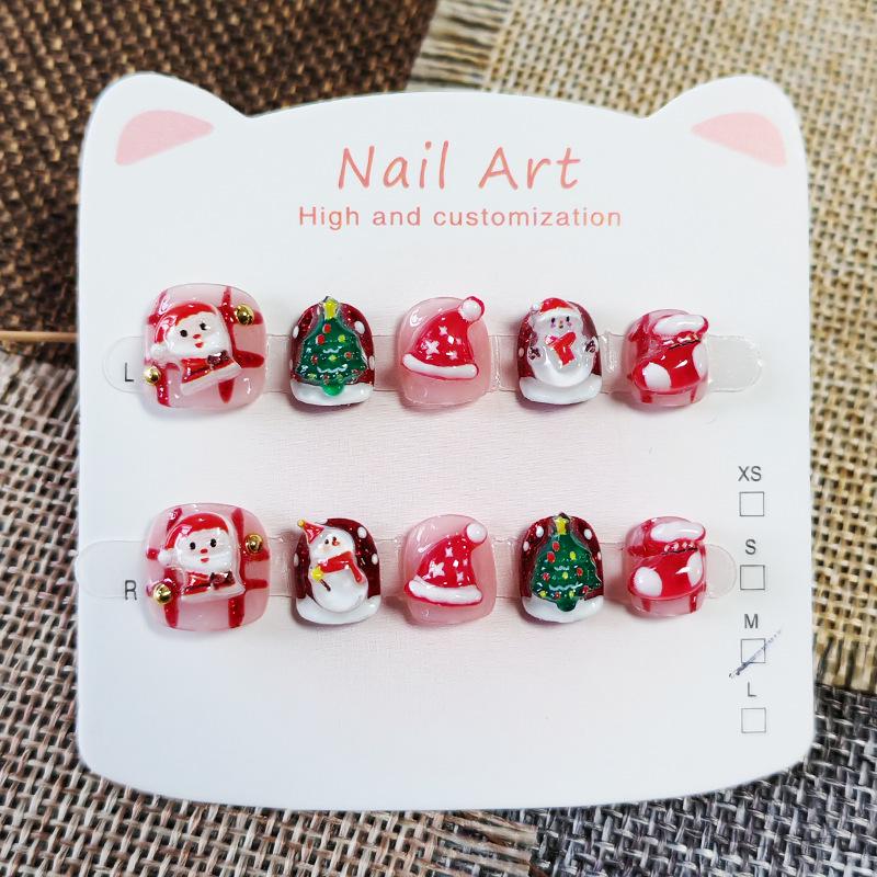 Christmas Handmade Wearable Santa Claus Nail Art Stickers