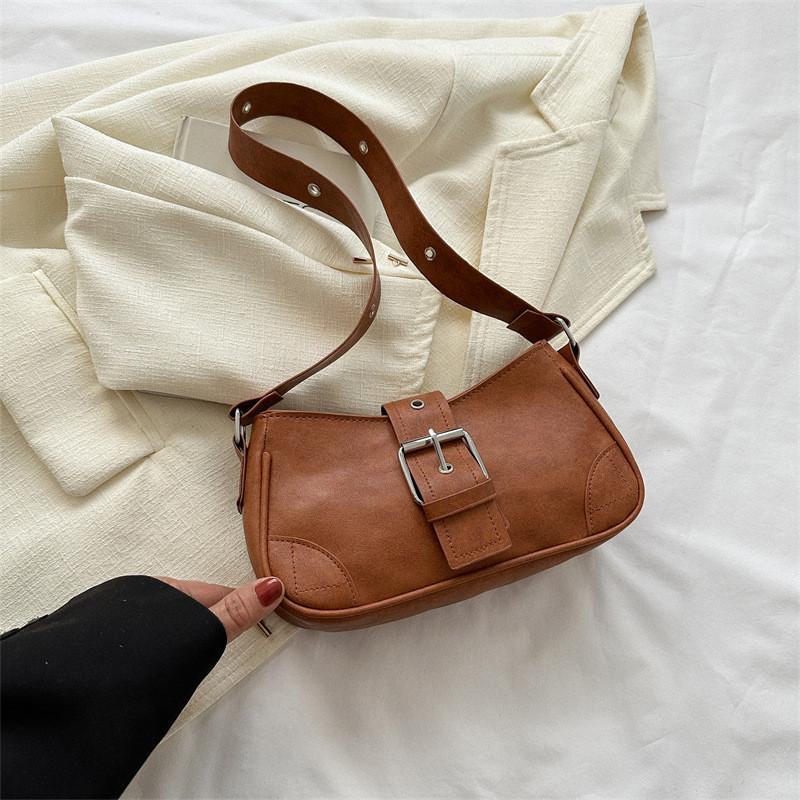 Chic Minimalist Pu Shoulder Bag For Women Trendy Street Style Dumpling Shape