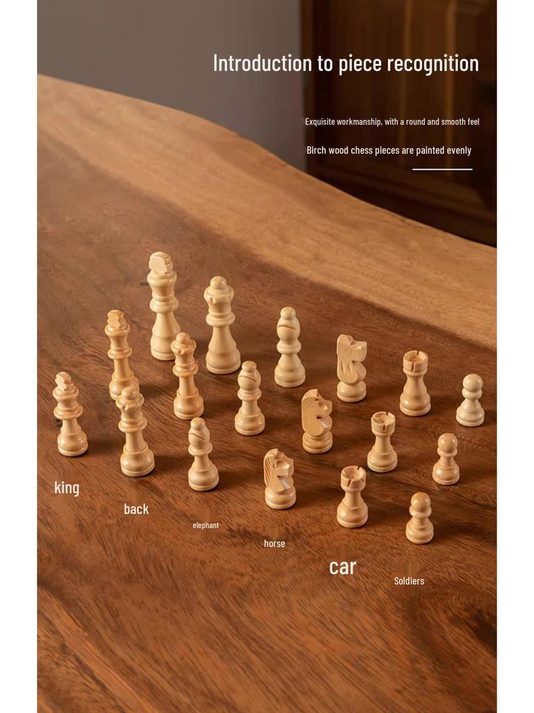 Tabla de șah pliabilă magnetică din lemn masiv pentru competiție internațională și antrenament