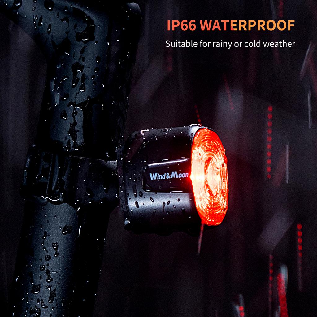 Inteligentne tylne światło roweru ELCYCO, ładowane światła rowerowe 6 trybów światła, wodoodporne światła rowerowe LED IP66, tylne światło roweru Night Rider (Normalna)…