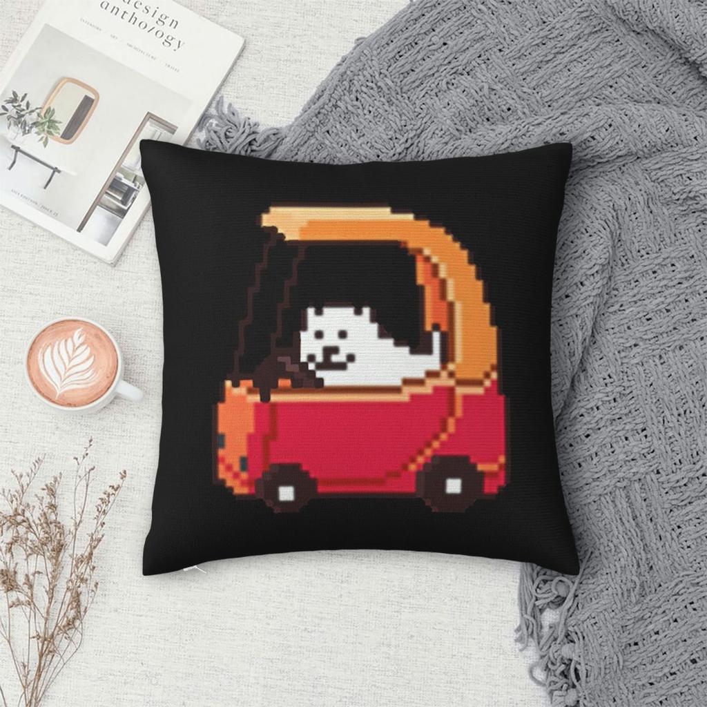 Undertale Annoying Dog Video Game Cute  Square Pillowcase Pillow Cover Cushion Throw Pillow for Home Sofa Living Room