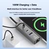 4 In 1 Gigabit Ethernet Adapter 1000 Mbps LAN USB 3.0 Data Transfer PD 100W Charging Type C Hub