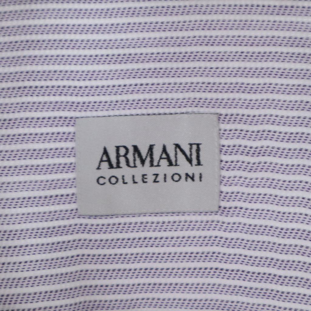 Armani Collezioni Long Sleeve Cotton Shirt 40 White System Men's Used