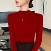 2025 Autumn/Winter Women's Half-High Neck Andy Velvet Slimming Knit Sweater - New Arrival
